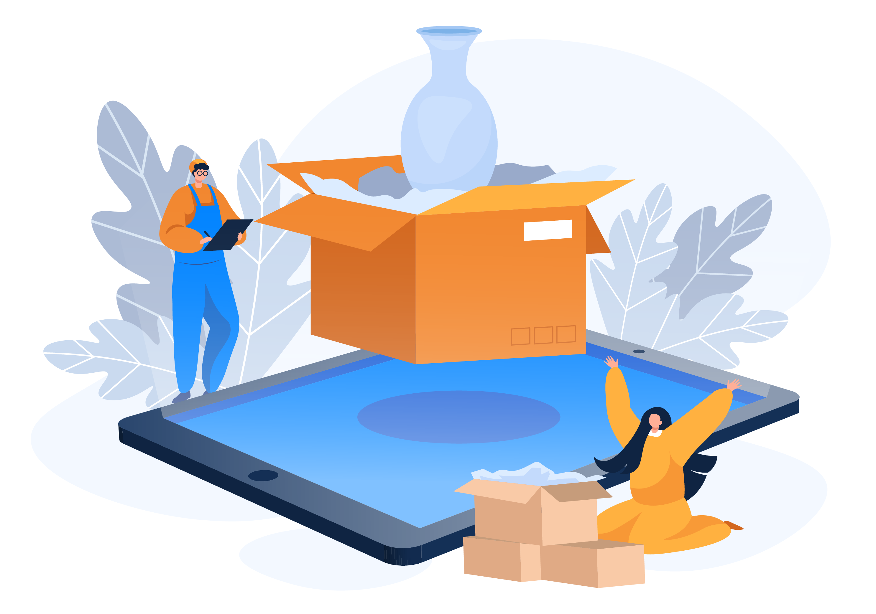 Warehouse workers with packages - Simpl Fulfillment